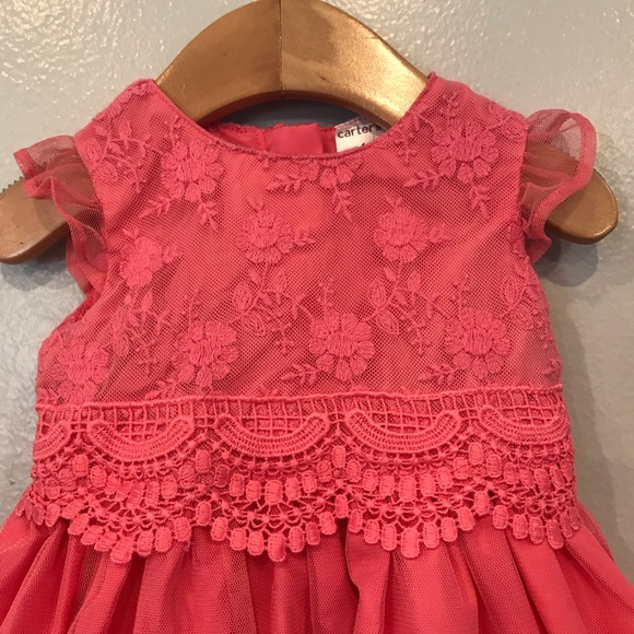 Carter’s Crochet Floral Lace Dress - Picture 3 of 8